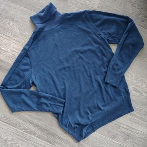 Royal Blue Merino Wool Turtleneck